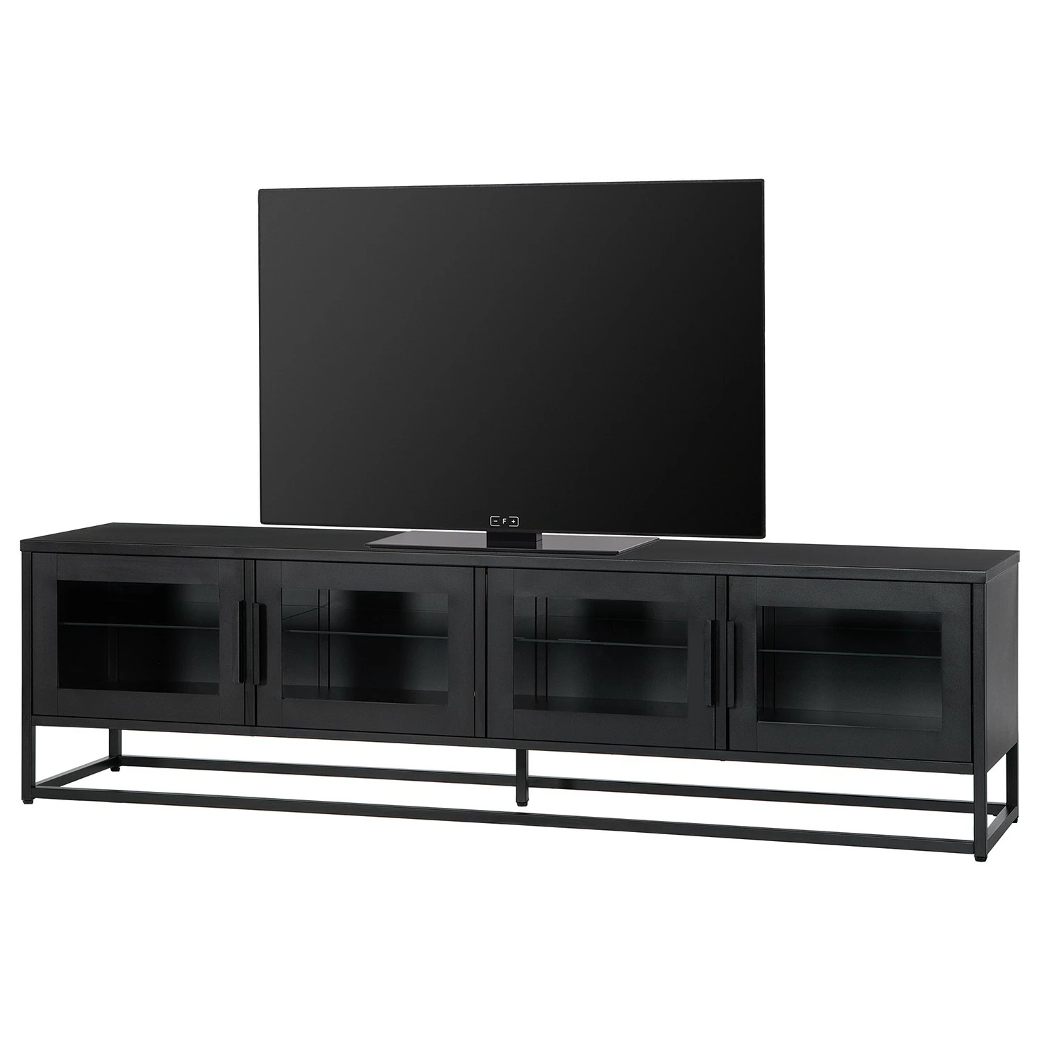 Ars manufacti TV-Lowboard Kayys - Glas / Metall - Schwarz 1 Ars manufacti TV-Lowboard Kayys - Glas / Metall - Schwarz