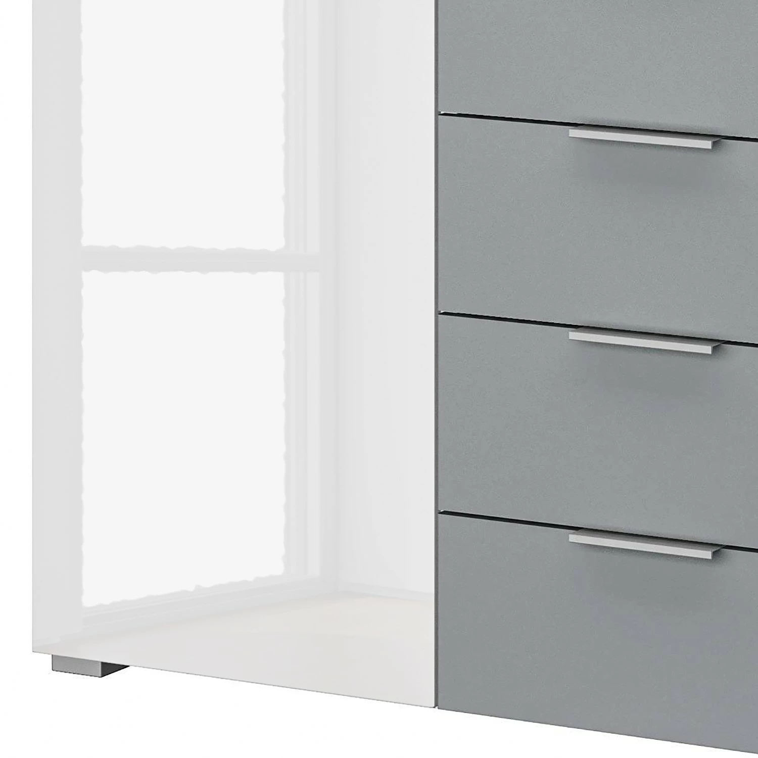 Rauch Orange Kommode Bellezza III - Hochglanz Weiß / Grau 4 Rauch Orange Kommode Bellezza III - Hochglanz Weiß / Grau – Bild 4