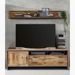 Ridgevalley Wohnwand Priay II (3-teilig) - Inkl. Beleuchtung - Lärche Dekor / Graphit -Wohnzimmermöbel boutique en ligne 1000221768 200831 14271800019 MOOD DETAILS P000000001000221768 mood