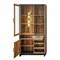 Ridgevalley Wohnwand Priay II (3-teilig) - Inkl. Beleuchtung - Lärche Dekor / Graphit -Wohnzimmermöbel boutique en ligne 1000221768 200831 14271800023 DETAILS P000000001000221768