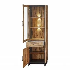 Ridgevalley Wohnwand Priay III (4-teilig) - Inkl. Beleuchtung - Lärche Dekor / Graphit -Wohnzimmermöbel boutique en ligne 1000221769 200831 14271800039 DETAILS P000000001000221769