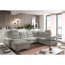 Fredriks Wohnlandschaft Caldwell - Webstoff - Webstoff Roge: Silber - Ottomane davorstehend rechts -Wohnzimmermöbel boutique en ligne 1000222137 201119 09423000272 MOOD DETAILS P000000001000222137 mood