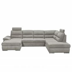 Fredriks Wohnlandschaft Caldwell - Webstoff - Webstoff Roge: Silber - Ottomane davorstehend rechts -Wohnzimmermöbel boutique en ligne 1000222137 201119 09423000275 DETAILS P000000001000222137