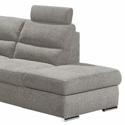 Fredriks Wohnlandschaft Caldwell - Webstoff - Webstoff Roge: Silber - Ottomane davorstehend rechts -Wohnzimmermöbel boutique en ligne 1000222137 201119 09423000278 DETAILS P000000001000222137