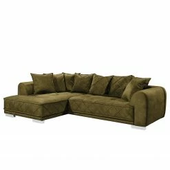 Fredriks Ecksofa Upland - Microfaser - Microfaser Salvo: Olivgrün