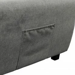 Fredriks Ecksofa Holton - Microfaser - Microfaser Ranu: Dunkelgrau - Longchair davorstehend links - Mit Hocker -Wohnzimmermöbel boutique en ligne 1000222238 201113 13510901167 DETAILS P000000001000222238