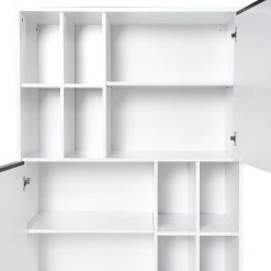 Fredriks Wohnwand White Hall IV (3-teilig) - Matt Weiß / Schwarz -Wohnzimmermöbel boutique en ligne 1000222880 210929 094929000044 DETAILS P000000001000222880