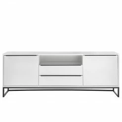 Fredriks Wohnkombination White Hall (2-teilig) - Matt Weiß / Schwarz -Wohnzimmermöbel boutique en ligne 1000222881 210216 14110600040 DETAILS P000000001000222881