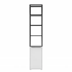 Fredriks Wohnkombination White Hall (2-teilig) - Matt Weiß / Schwarz -Wohnzimmermöbel boutique en ligne 1000222881 210216 14110800042 DETAILS P000000001000222881