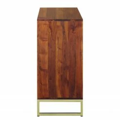 Ars manufacti Kommode Loga - Akazie massiv - Akazie Braun / Gold -Wohnzimmermöbel boutique en ligne 1000223267 200921 16391300003 DETAILS P000000001000223267