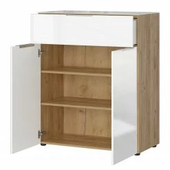 Germania Kommode Oakland II - Glas - Weiß / Eiche Navarra Dekor 9 Germania Kommode Oakland II - Glas - Weiß / Eiche Navarra Dekor -Wohnzimmermöbel boutique en ligne 1000223280 200826 06234800030 DETAILS P000000001000223280