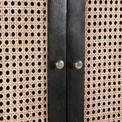 Red Living Schrank Mokena - Wiener Geflecht / Mango massiv - Natur / Mango Schwarz -Wohnzimmermöbel boutique en ligne 1000223461 200826 12345400006 DETAILS P000000001000223461