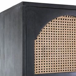 Red Living Schrank Mokena - Wiener Geflecht / Mango massiv - Natur / Mango Schwarz -Wohnzimmermöbel boutique en ligne 1000223461 200826 12345700007 DETAILS P000000001000223461