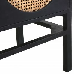 Red Living Schrank Mokena - Wiener Geflecht / Mango massiv - Natur / Mango Schwarz -Wohnzimmermöbel boutique en ligne 1000223461 200826 12345900008 DETAILS P000000001000223461