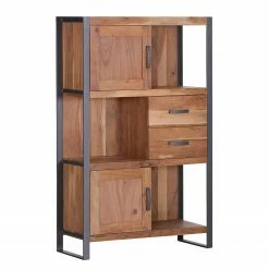 Ars manufacti Highboard Leyma - Rattan / Akazie massiv - Akazie / Anthrazit -Wohnzimmermöbel boutique en ligne 1000223472 200826 12351500024 DETAILS P000000001000223472