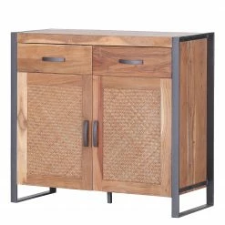 Ars manufacti Kommode Leyma - Rattan / Akazie massiv - Akazie / Anthrazit