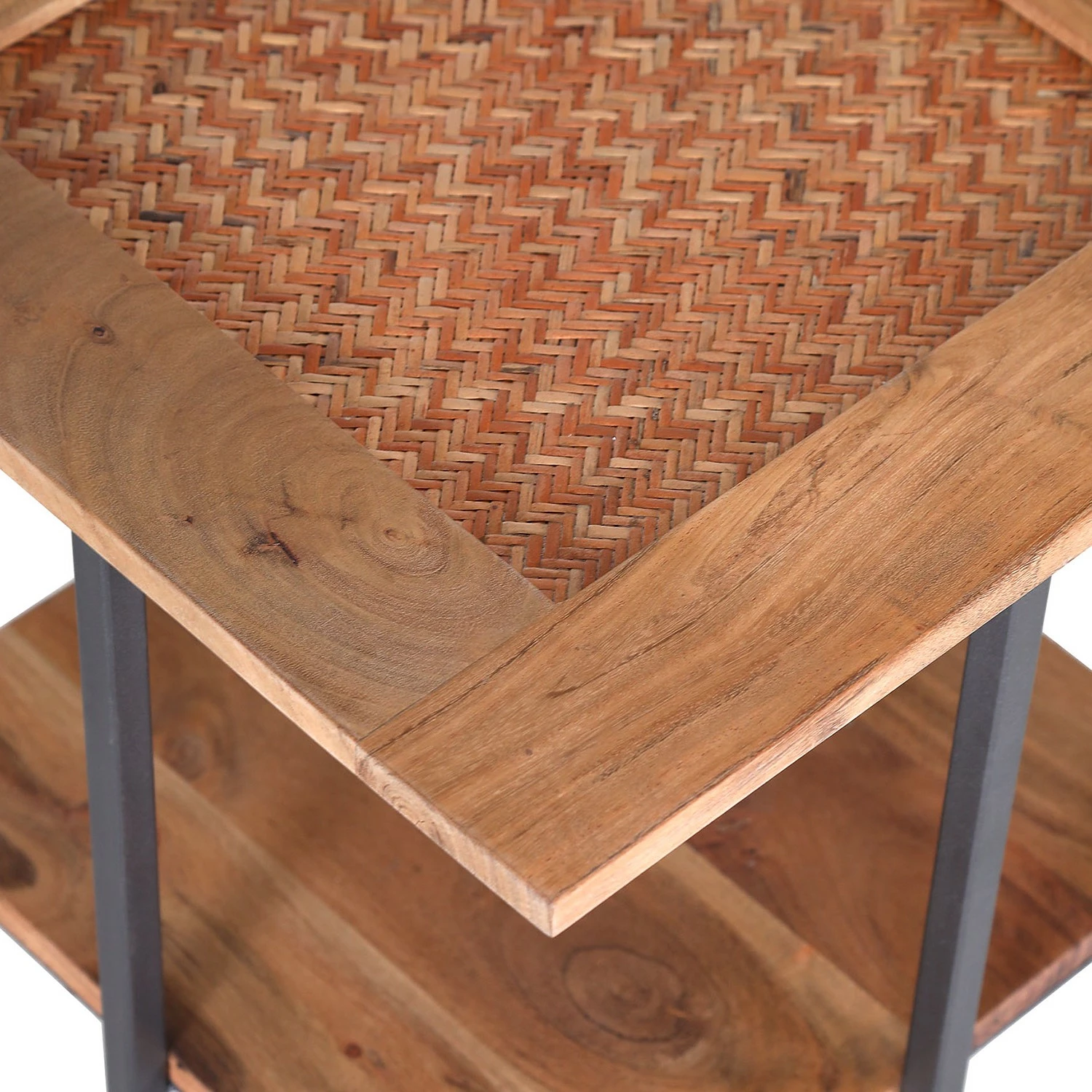 Ars manufacti Beistelltisch Leyma (2er-Set) - Rattan / Akazie massiv - Akazie / Anthrazit 4 Ars manufacti Beistelltisch Leyma (2er-Set) - Rattan / Akazie massiv - Akazie / Anthrazit – Bild 4