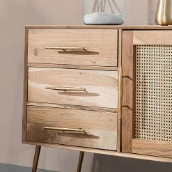 Ars manufacti Kommode Bowdon - Wiener Geflecht / Akazie massiv - Akazie / Gold -Wohnzimmermöbel boutique en ligne 1000223480 201002 06244100025 DETAILS P000000001000223480