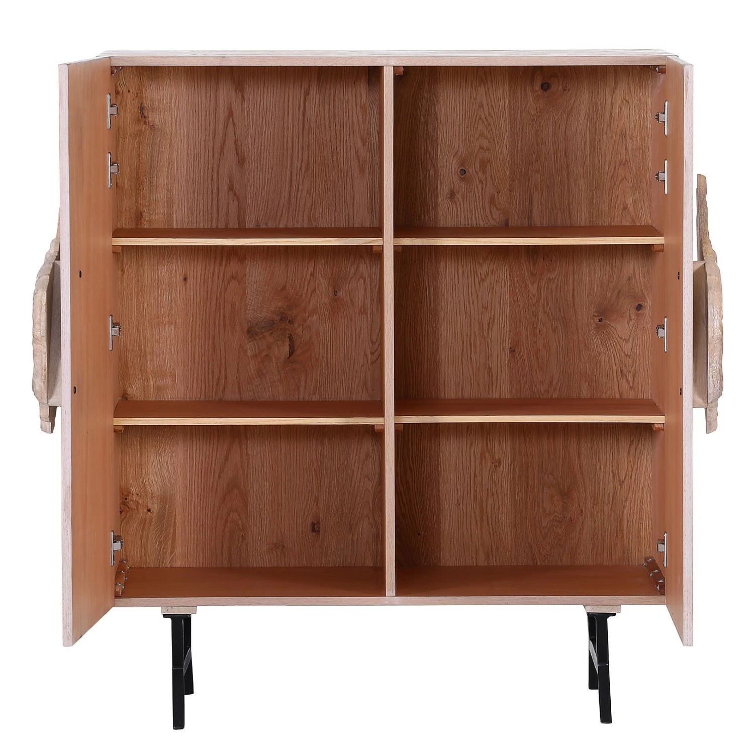 Red Living Kommode Loveland - Echtholzfurnier / Metall - Eiche Hell / Schwarz 4 Red Living Kommode Loveland - Echtholzfurnier / Metall - Eiche Hell / Schwarz – Bild 4