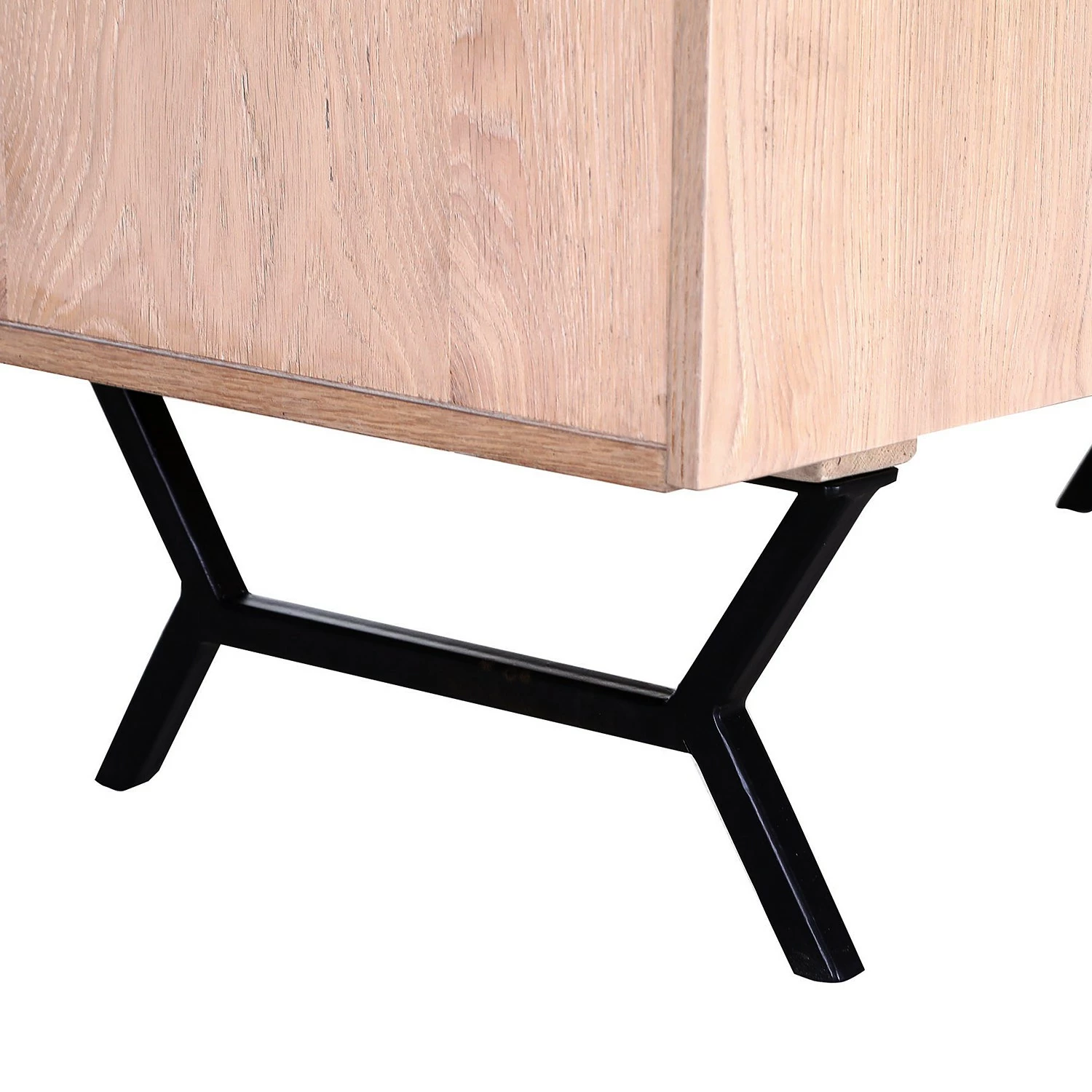 Red Living Kommode Loveland - Echtholzfurnier / Metall - Eiche Hell / Schwarz 5 Red Living Kommode Loveland - Echtholzfurnier / Metall - Eiche Hell / Schwarz – Bild 5