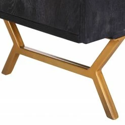 Red Living Kommode Worland I - Echtholzfurnier / Metall - Eiche Schwarz / Gold 12 Red Living Kommode Worland I - Echtholzfurnier / Metall - Eiche Schwarz / Gold -Wohnzimmermöbel boutique en ligne 1000223494 200826 12361200082 DETAILS P000000001000223494