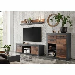 Red Living Wohnwand Buzan II (3-teilig) - Altholz Dekor / Anthrazit 12 Red Living Wohnwand Buzan II (3-teilig) - Altholz Dekor / Anthrazit -Wohnzimmermöbel boutique en ligne 1000223926 200828 15501300163 MOOD DETAILS P000000001000223926 mood