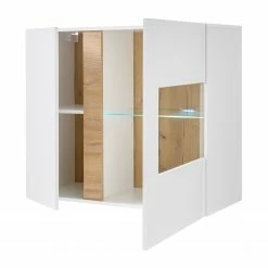 Loftscape Wohnwand Cailla II (4-teilig) - Hochglanz Weiß / Eiche Dekor -Wohnzimmermöbel boutique en ligne 1000223932 200828 15504200183 DETAILS P000000001000223932