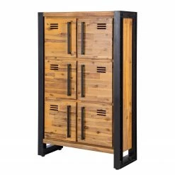 Ars manufacti Higboard Urban Industry I - Akazie teilmassiv / Metall - Akazie / Schwarz