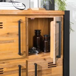 Ars manufacti Higboard Urban Industry I - Akazie teilmassiv / Metall - Akazie / Schwarz 25 Ars manufacti Higboard Urban Industry I - Akazie teilmassiv / Metall - Akazie / Schwarz -Wohnzimmermöbel boutique en ligne 1000224212 220729 047 DETAILS P000000001000224212