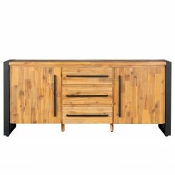 Ars manufacti Sideboard Urban Industry II - Akazie teilmassiv / Metall - Akazie / Schwarz -Wohnzimmermöbel boutique en ligne 1000224223 210908 15542000035 DETAILS P000000001000224223