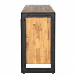 Ars manufacti Sideboard Urban Industry II - Akazie teilmassiv / Metall - Akazie / Schwarz -Wohnzimmermöbel boutique en ligne 1000224223 210908 15542000039 DETAILS P000000001000224223
