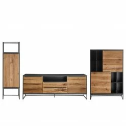 Red Living Wohnwand Barview II (3-teilig) - Echtholzfurnier - Eiche / Anthrazit -Wohnzimmermöbel boutique en ligne 1000224225 210215 11265100014 DETAILS P000000001000224225