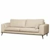 Mørteens Sofa Billund (3-Sitzer) - Strukturstoff - Strukturstoff Talta: Creme