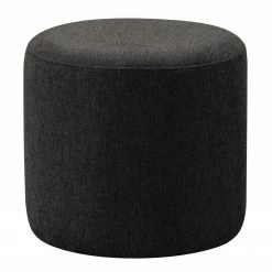 Polsterhocker Moulton - Strukturstoff Talta: Schwarz - 45 x 46 cm