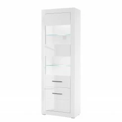 Loftscape Wohnwand Bricktown I (4-teilig) - Hochglanz Weiß / Matt Weiß -Wohnzimmermöbel boutique en ligne 1000224390 200904 12215800067 DETAILS P000000001000224390