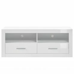 Loftscape Wohnwand Bricktown I (4-teilig) - Hochglanz Weiß / Matt Weiß -Wohnzimmermöbel boutique en ligne 1000224390 200904 12220200069 DETAILS P000000001000224390