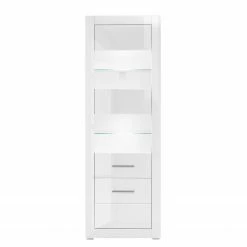 Loftscape Wohnwand Bricktown I (4-teilig) - Hochglanz Weiß / Matt Weiß -Wohnzimmermöbel boutique en ligne 1000224390 200904 12221300075 DETAILS P000000001000224390