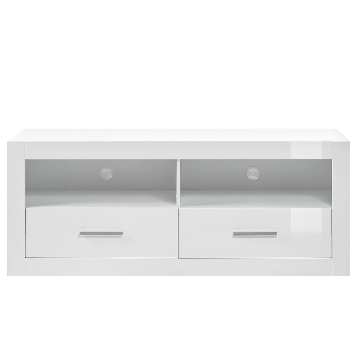 Loftscape Wohnwand Bricktown V (4-teilig) - Hochglanz Weiß / Matt Weiß 9 Loftscape Wohnwand Bricktown V (4-teilig) - Hochglanz Weiß / Matt Weiß – Bild 9