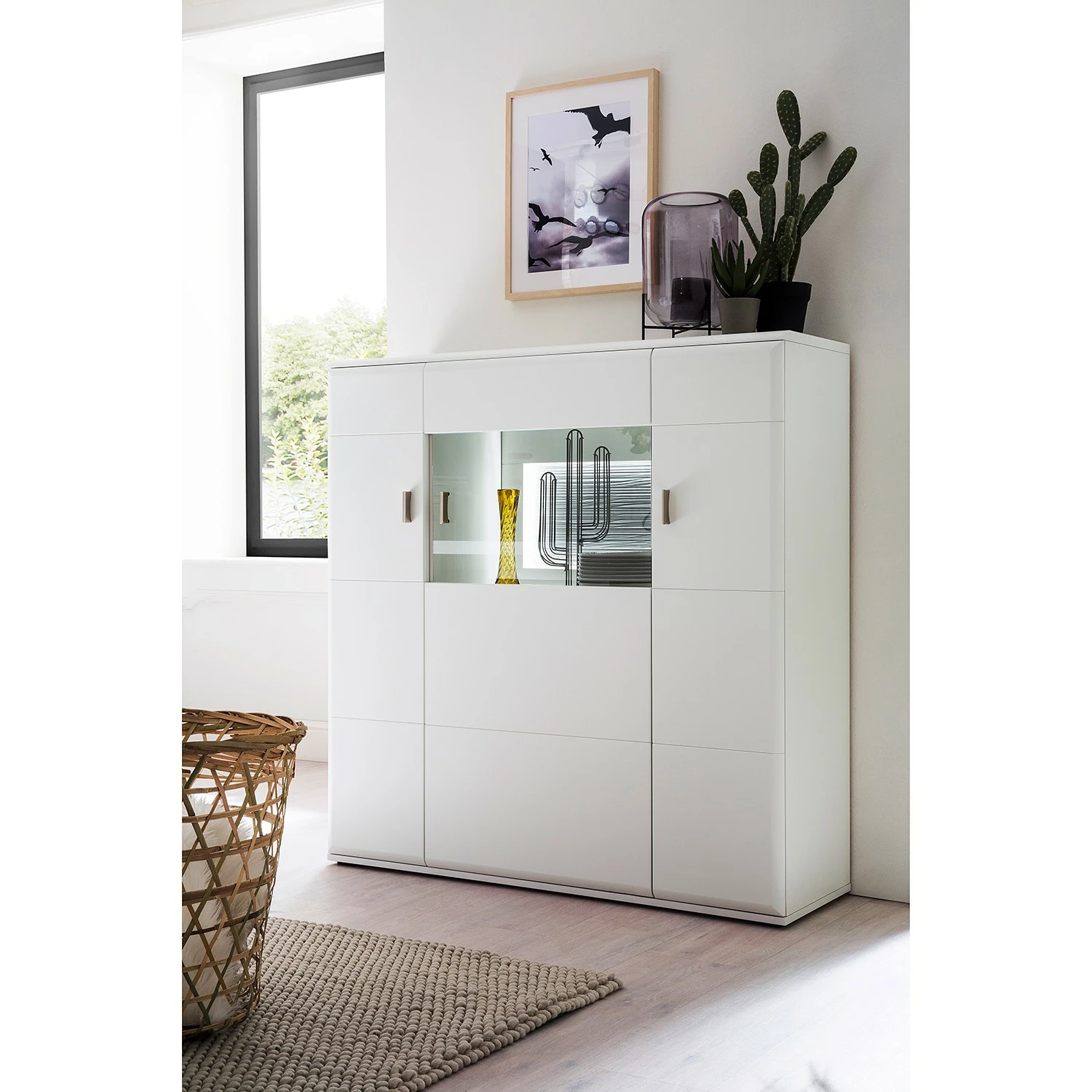 Loftscape Highboard Cassville - Matt Weiß / Anthrazit 3 Loftscape Highboard Cassville - Matt Weiß / Anthrazit – Bild 3