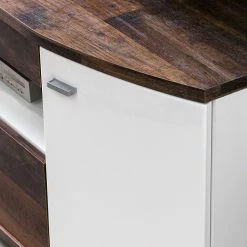 Fredriks TV-Lowboard Karlsburg - Hochglanz Weiß / Altholz Dekor 10 Fredriks TV-Lowboard Karlsburg - Hochglanz Weiß / Altholz Dekor -Wohnzimmermöbel boutique en ligne 1000224460 210811 15301000040 DETAILS P000000001000224460