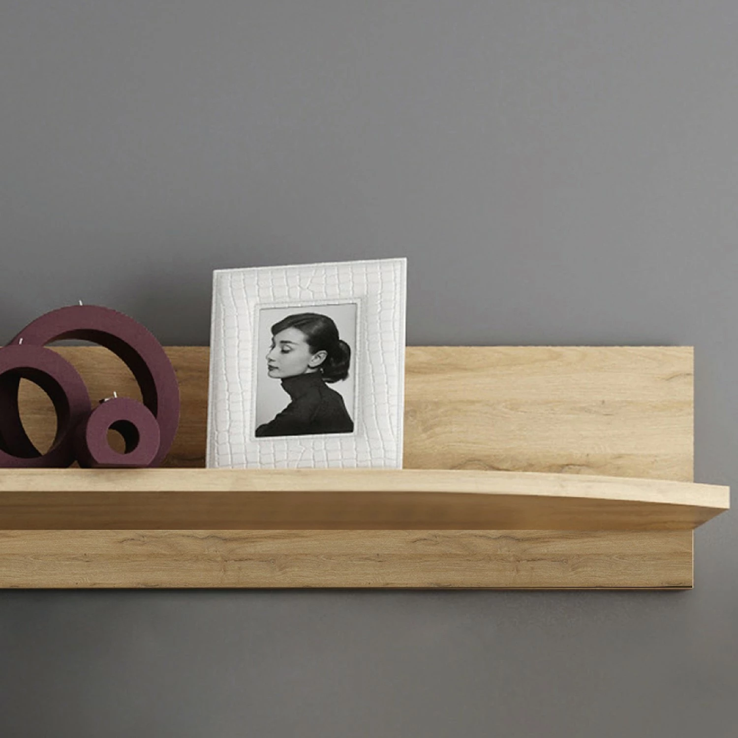 Loftscape Wohnwand Colcord (4-teilig) - Hochglanz Weiß / Eiche Dekor 7 Loftscape Wohnwand Colcord (4-teilig) - Hochglanz Weiß / Eiche Dekor – Bild 7