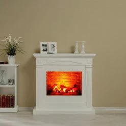 Ridgevalley Elektrokamin Calgary - Brilliantweiß - Einsatz Stein Dekor -Wohnzimmermöbel boutique en ligne 1000224507 200922 15394800103 MOOD DETAILS P000000001000224507 mood