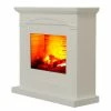 Ridgevalley Elektrokamin Calgary - Brilliantweiß - Einsatz Stein Dekor