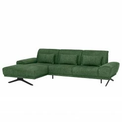Fredriks Ecksofa Harwick - Webstoff - Webstoff Tose: Grün - Longchair davorstehend links