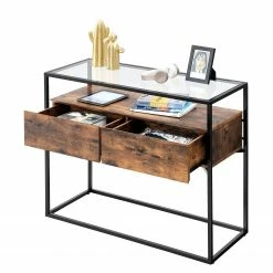 Red Living Konsolentisch Cottage Hill - Glas / Metall - Braun / Schwarz -Wohnzimmermöbel boutique en ligne 1000225819 200914 06124300083 DETAILS P000000001000225819