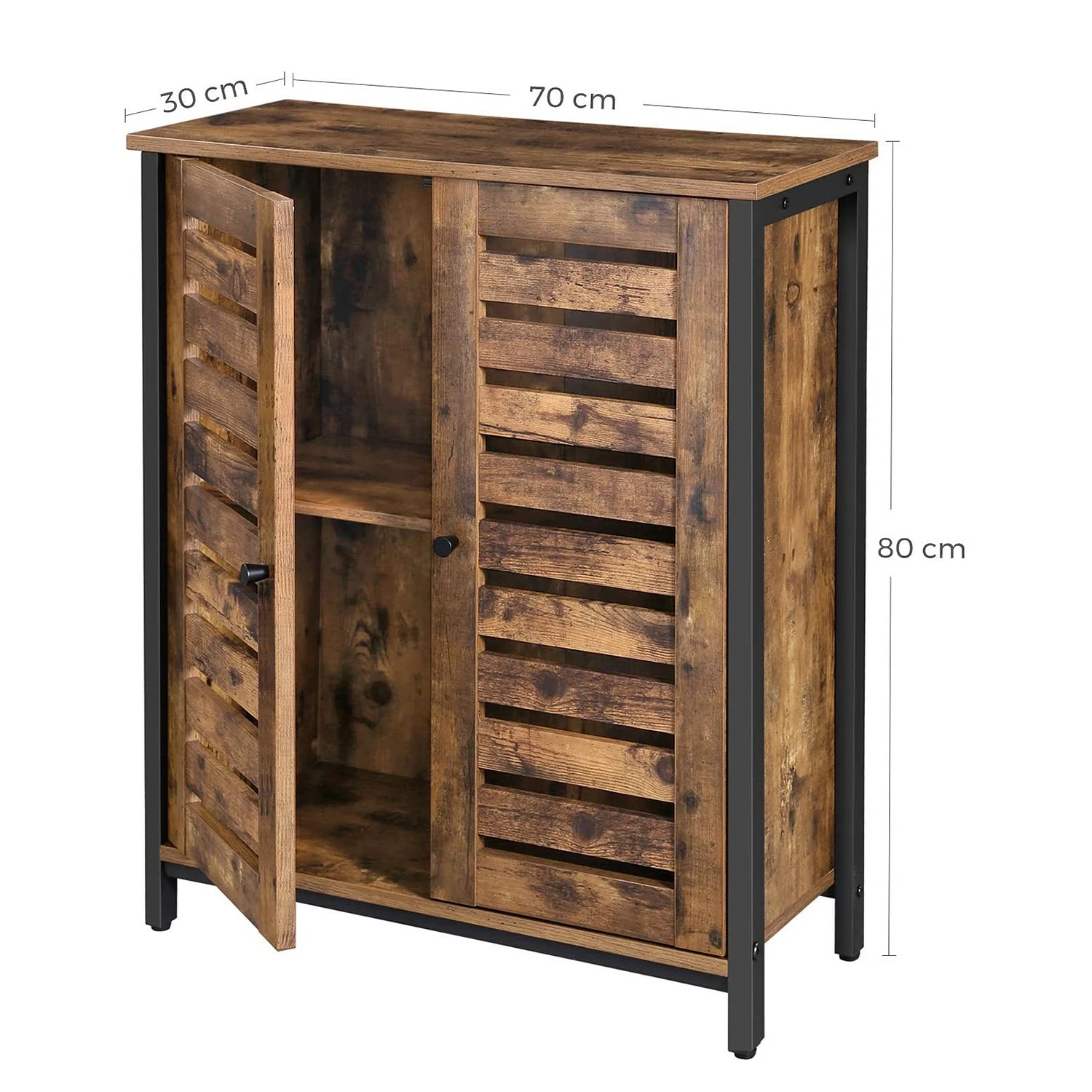 Red Living Kommode Condover II - Braun / Schwarz 7 Red Living Kommode Condover II - Braun / Schwarz – Bild 7