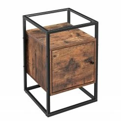 Red Living Beistelltisch Cottage Hill II - Glas / Metall - Braun / Schwarz