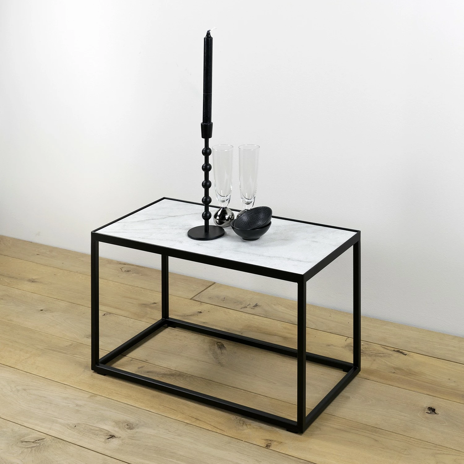 Red Living Couchtisch Midford I - Stein / Metall - Weiß / Schwarz 3 Red Living Couchtisch Midford I - Stein / Metall - Weiß / Schwarz – Bild 3