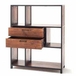 Ars manufacti Regal Moboki - Mango massiv / Metall - Mango Dunkel / Schwarz -Wohnzimmermöbel boutique en ligne 1000226166 210226 06581000002 DETAILS P000000001000226166