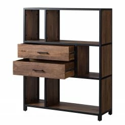 Ars manufacti Regal Moboki - Mango massiv / Metall - Mango Dunkel / Schwarz -Wohnzimmermöbel boutique en ligne 1000226166 210430 12501400003 DETAILS P000000001000226166